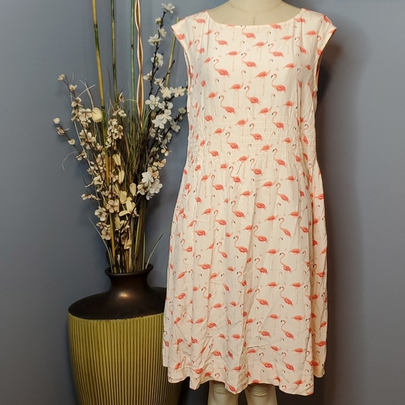 Kate Spade Flamingo Dress with pockets Size 2 - Picture 2 of 16
